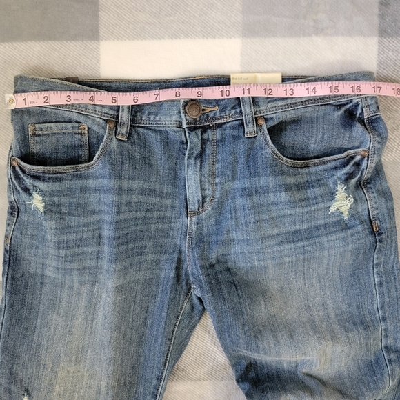 NWT LC Lauren Conrad The Roll Cuff Jeans Medium Wash Mid Rise Denim Size 8 - Picture 10 of 13